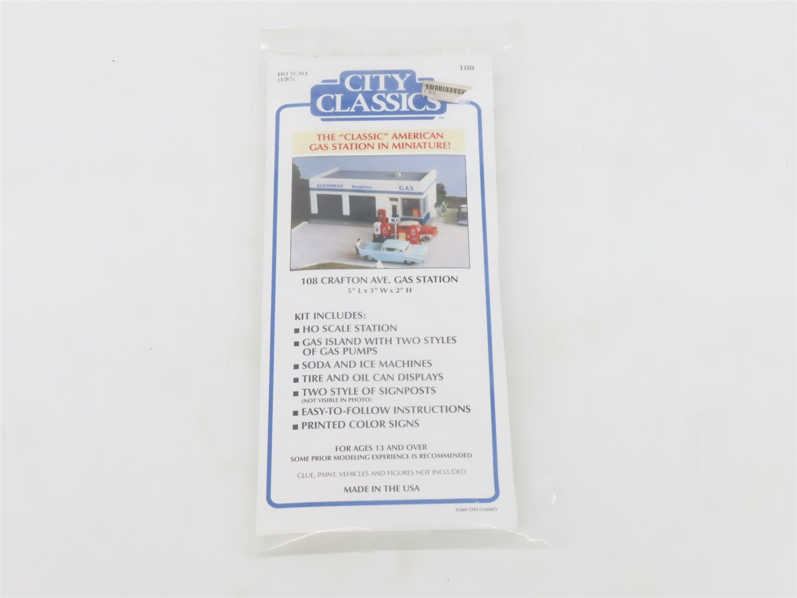 HO 1/87 Scale City Classics Kit 108 Grafton Ave. Gas Station - SEALED