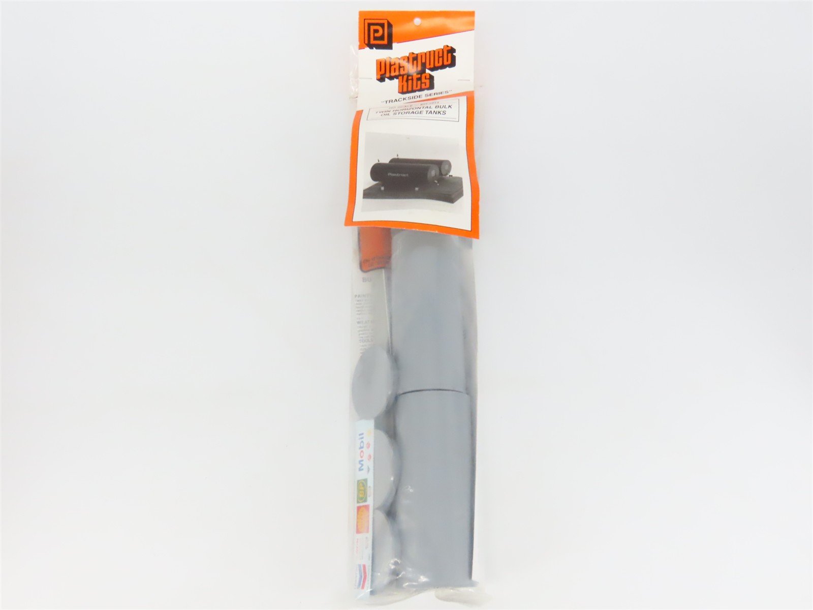 HO 1/87 Scale Plastruct Kit 1014 Twin Horizontal Bulk Oil Storage Tanks