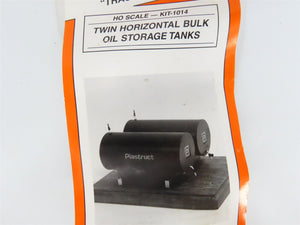 HO 1/87 Scale Plastruct Kit 1014 Twin Horizontal Bulk Oil Storage Tanks