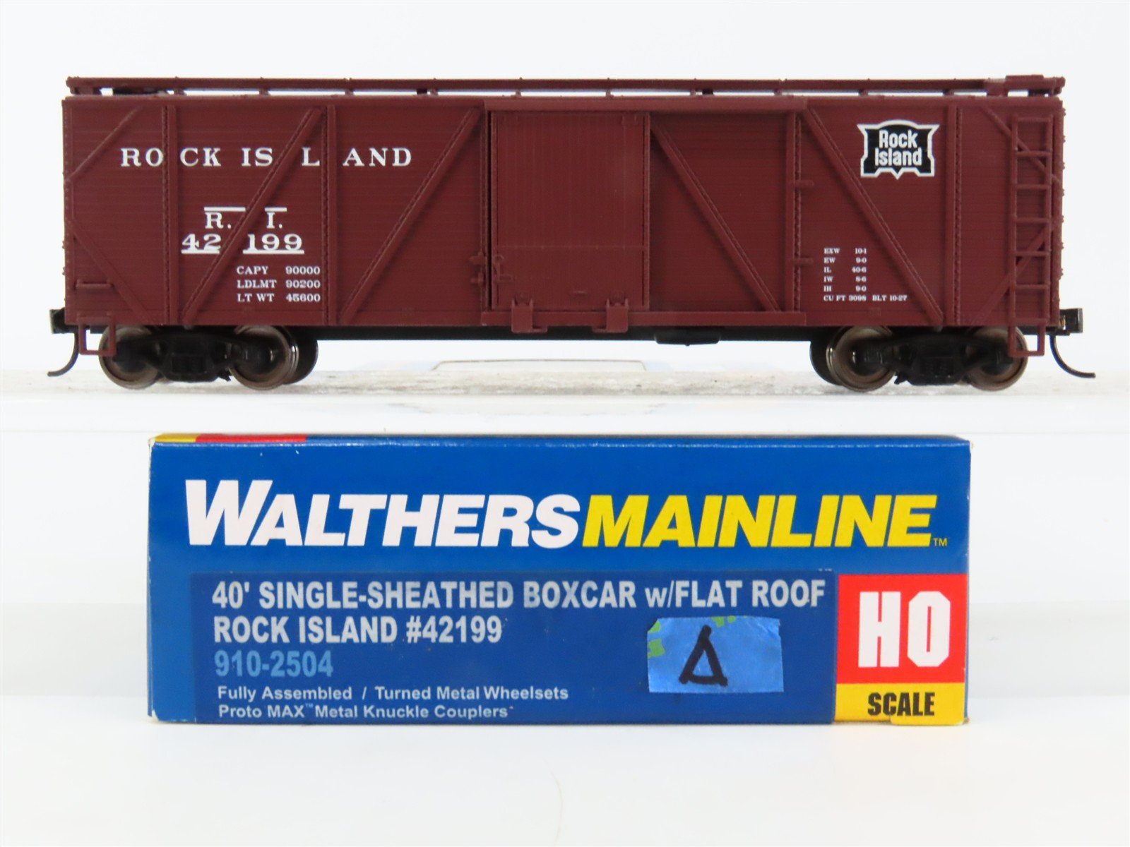 HO Scale Walthers Mainline 910-2504 RI Rock Island 40' Sheathed Boxcar #42199