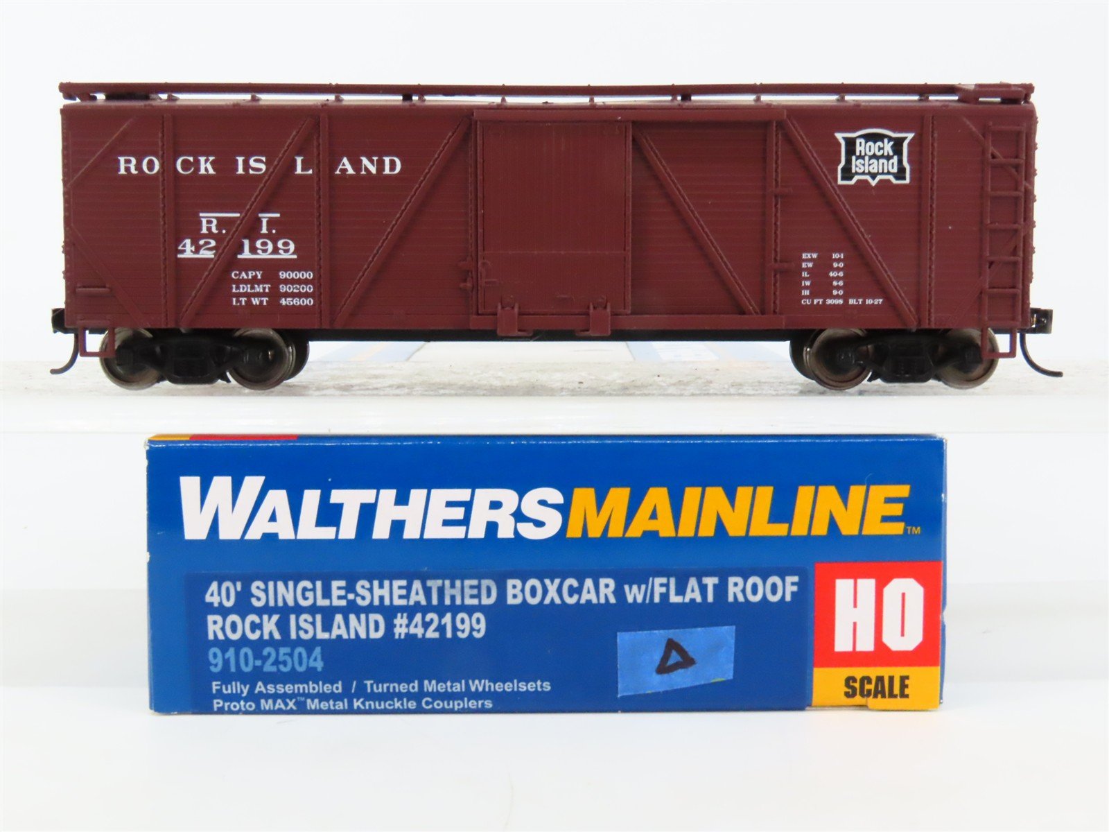 HO Scale Walthers Mainline 910-2504 RI Rock Island 40' Sheathed Boxcar #42199