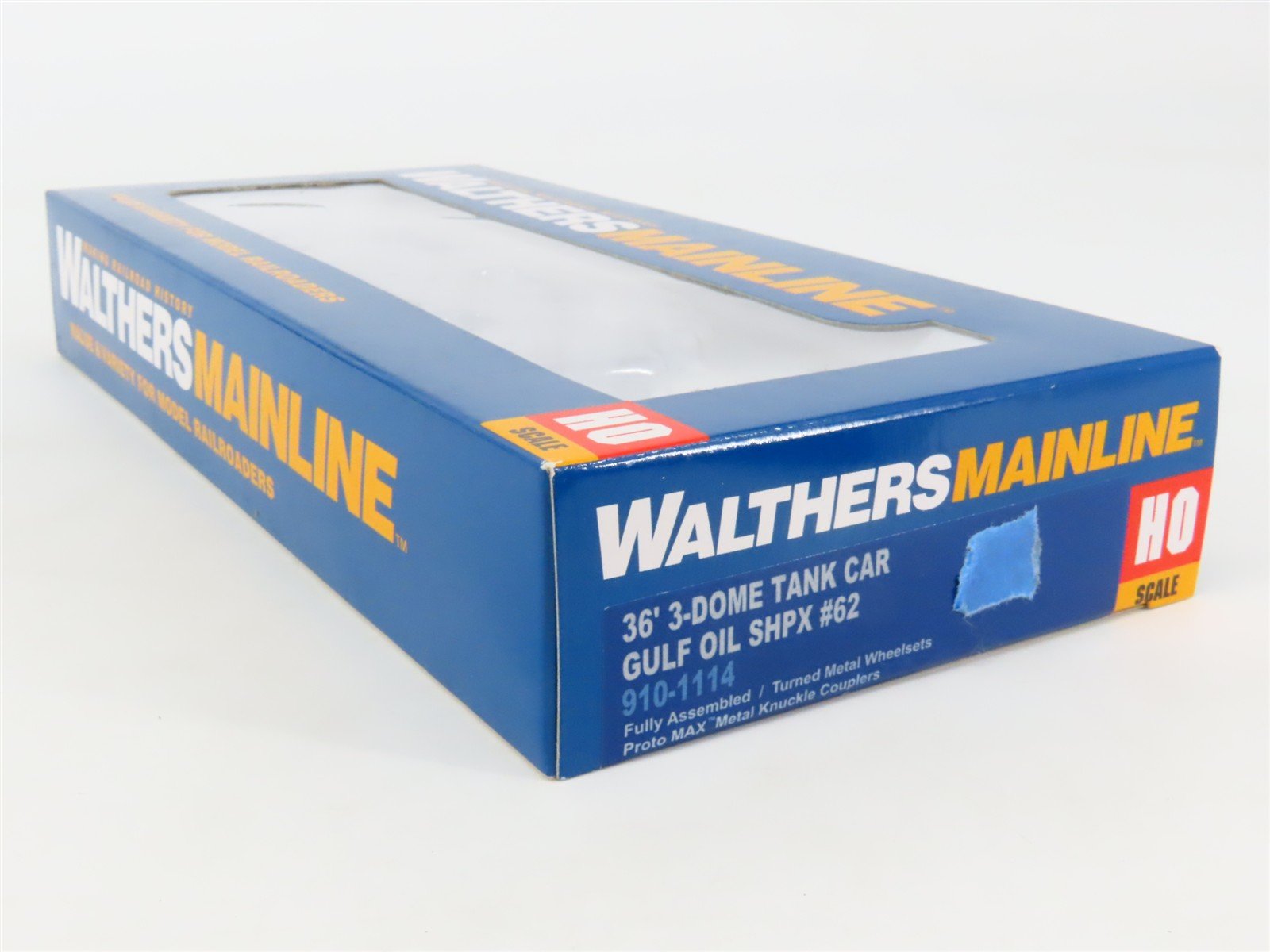 HO Scale Walthers Mainline 910-1114 SHPX Gulf Oil 36' 3-Dome Tankcar #62