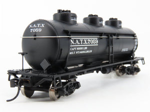 HO Scale Walthers Mainline 910-1103 NATX North American 36' 3-Dome Tankcar #7059