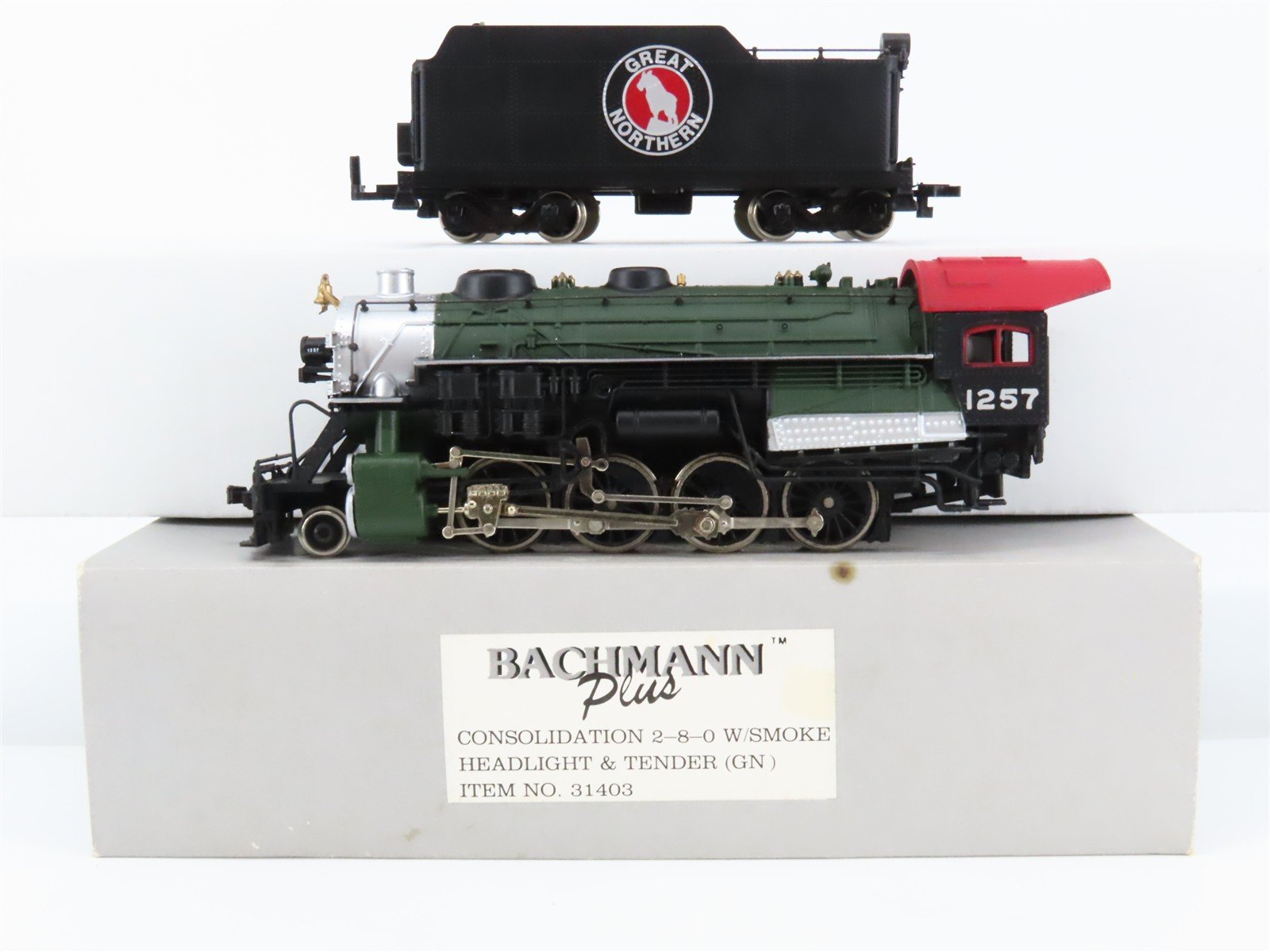 HO Scale Bachmann Plus 31403 GN Great Norther 2-8-0 Consolidation Steam #1257