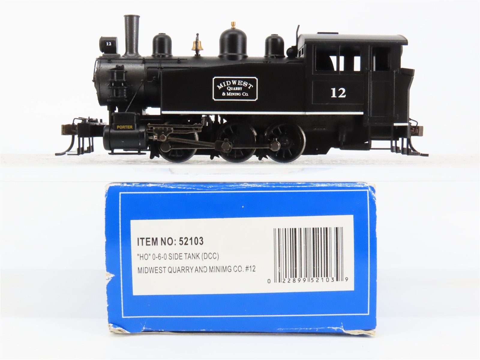 HO Bachmann 52103 Midwest Quarry & Mining 0-6-0T Side-Tank Steam #12 w/ DCC