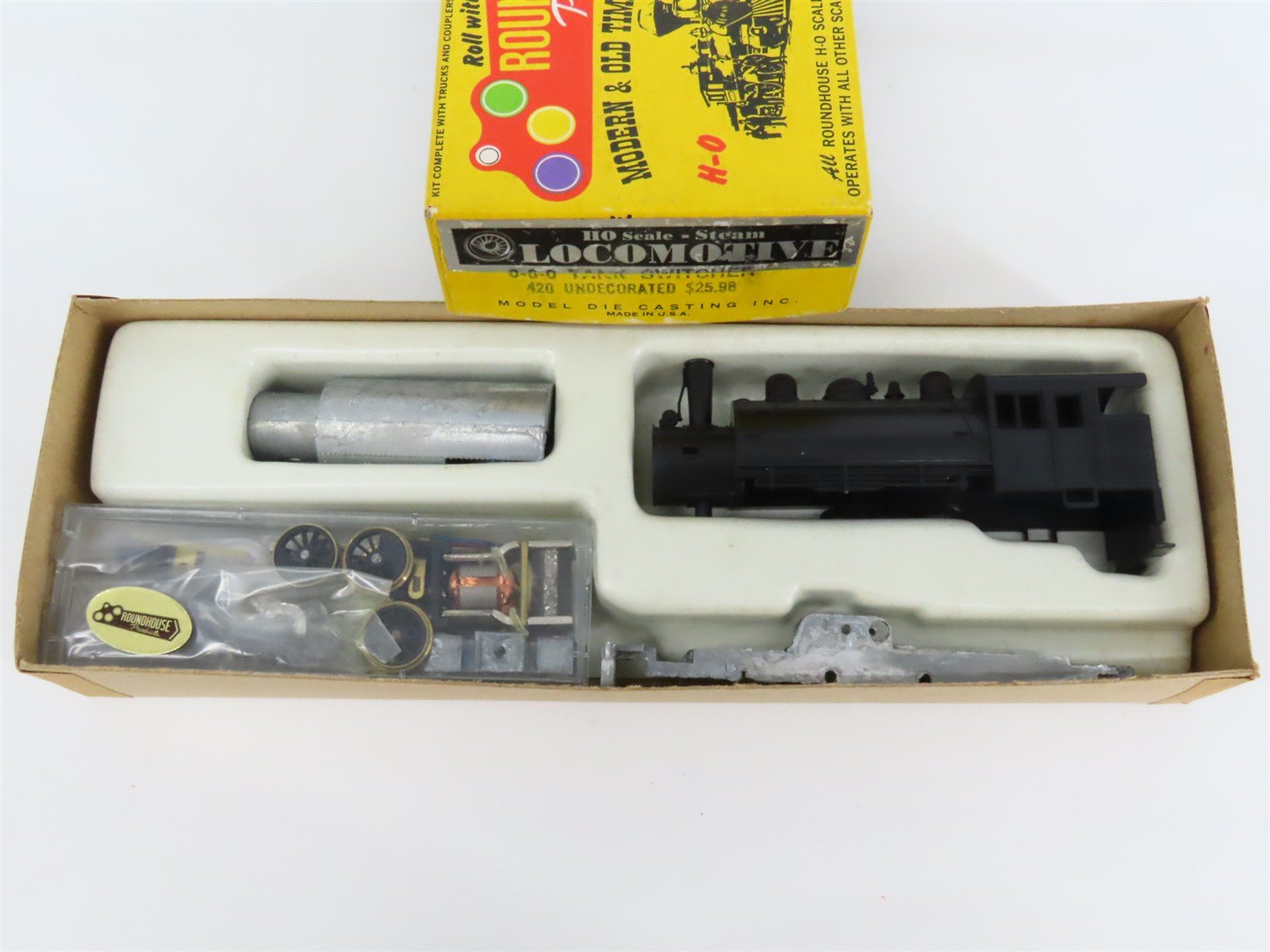 HO Scale Roundhouse Kit #420 Undecorated 4-6-0ST Saddle Tank Steam Switcher