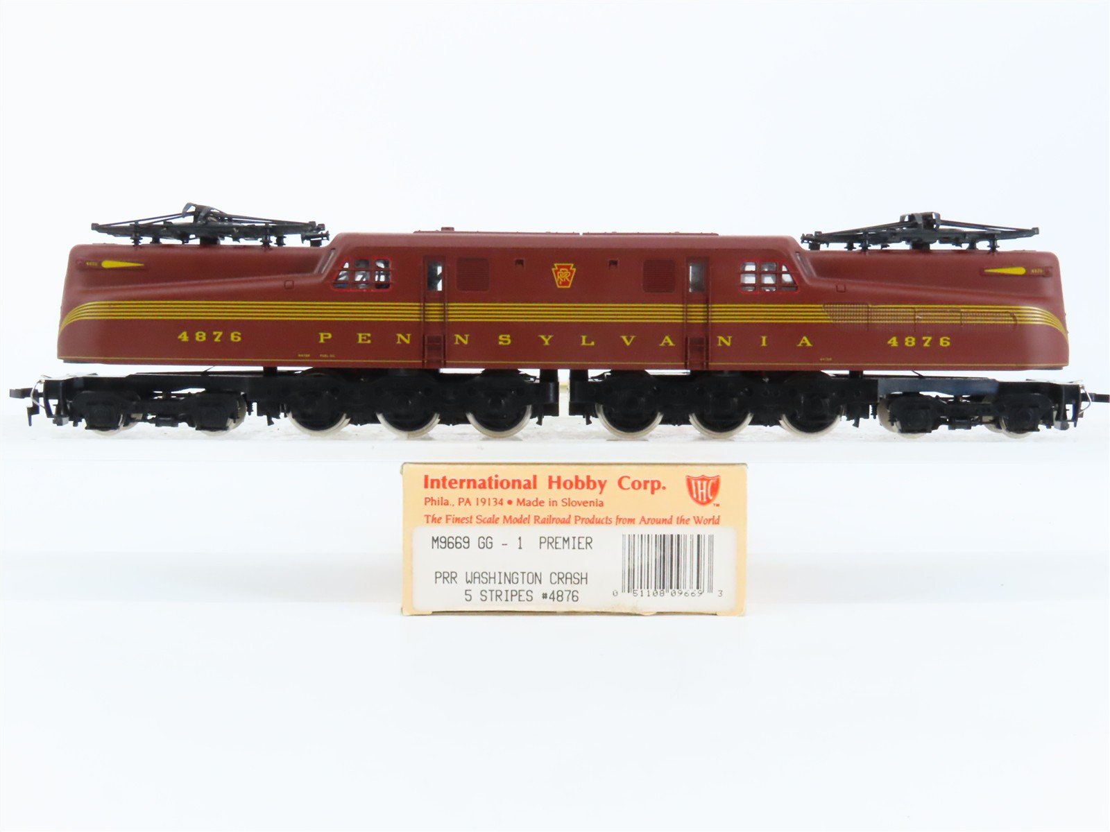 HO Scale IHC Premier M9669 PRR "Washington Crash" GG1 Electric #4876