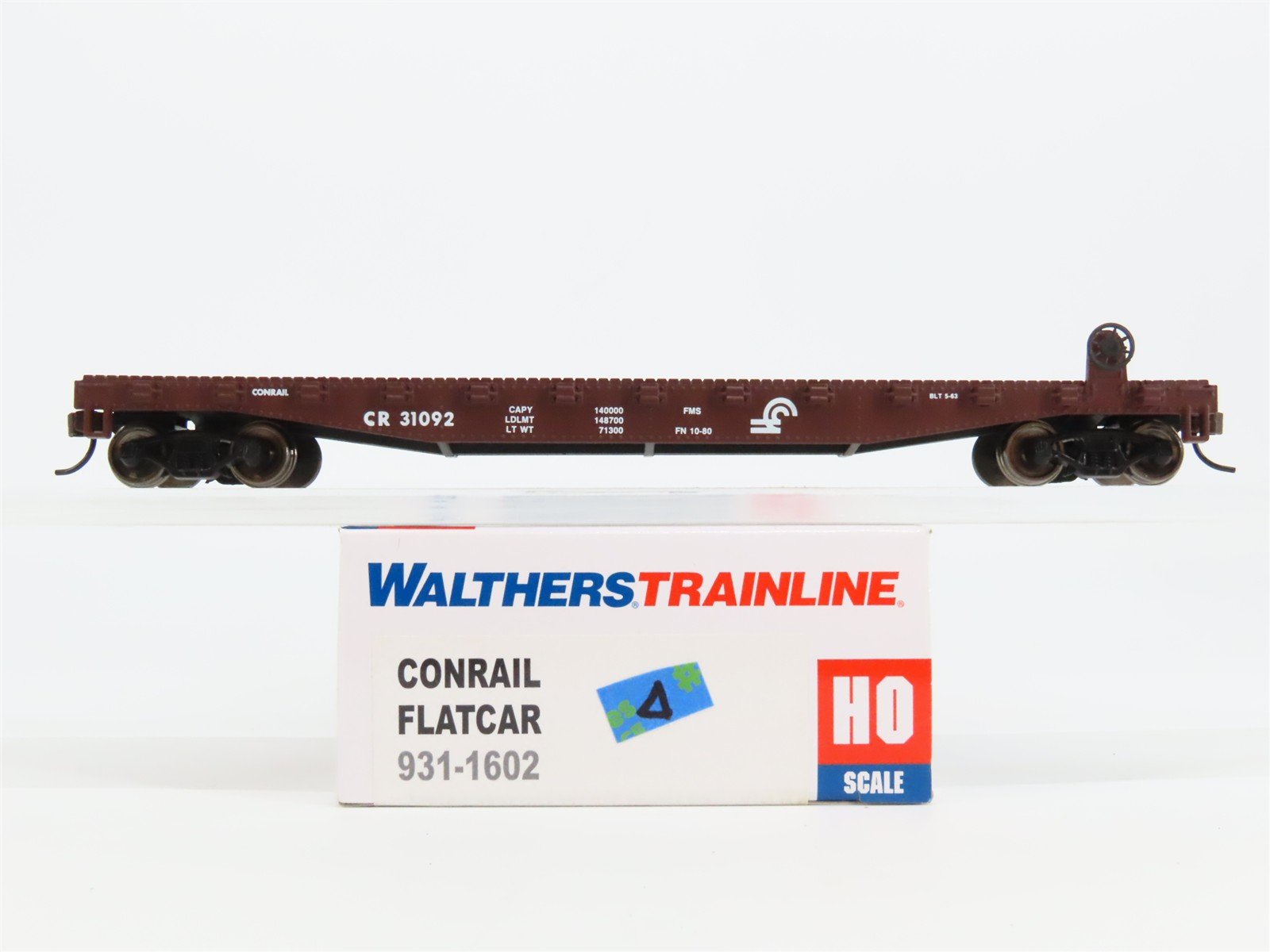 HO Scale Walthers Trainline 931-1602 CR Conrail Flat Car #31092