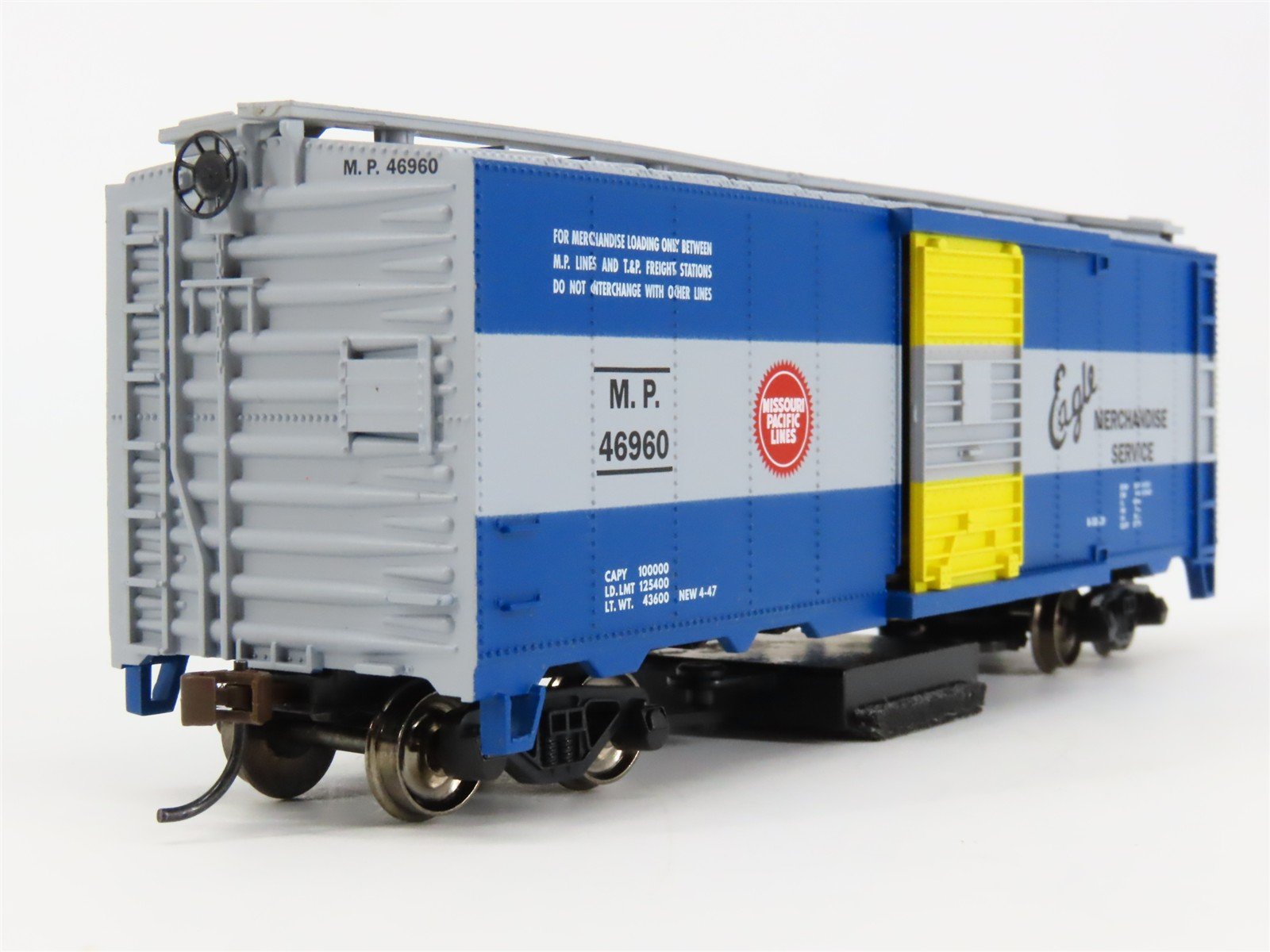 HO Bachmann 16318 MP Missouri Pacific Eagle 40' Track Cleaning Box Car #46960