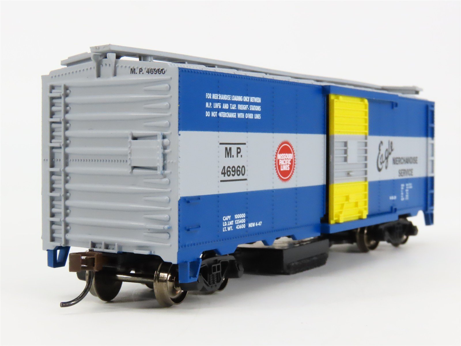 HO Bachmann 16318 MP Missouri Pacific Eagle 40' Track Cleaning Box Car #46960