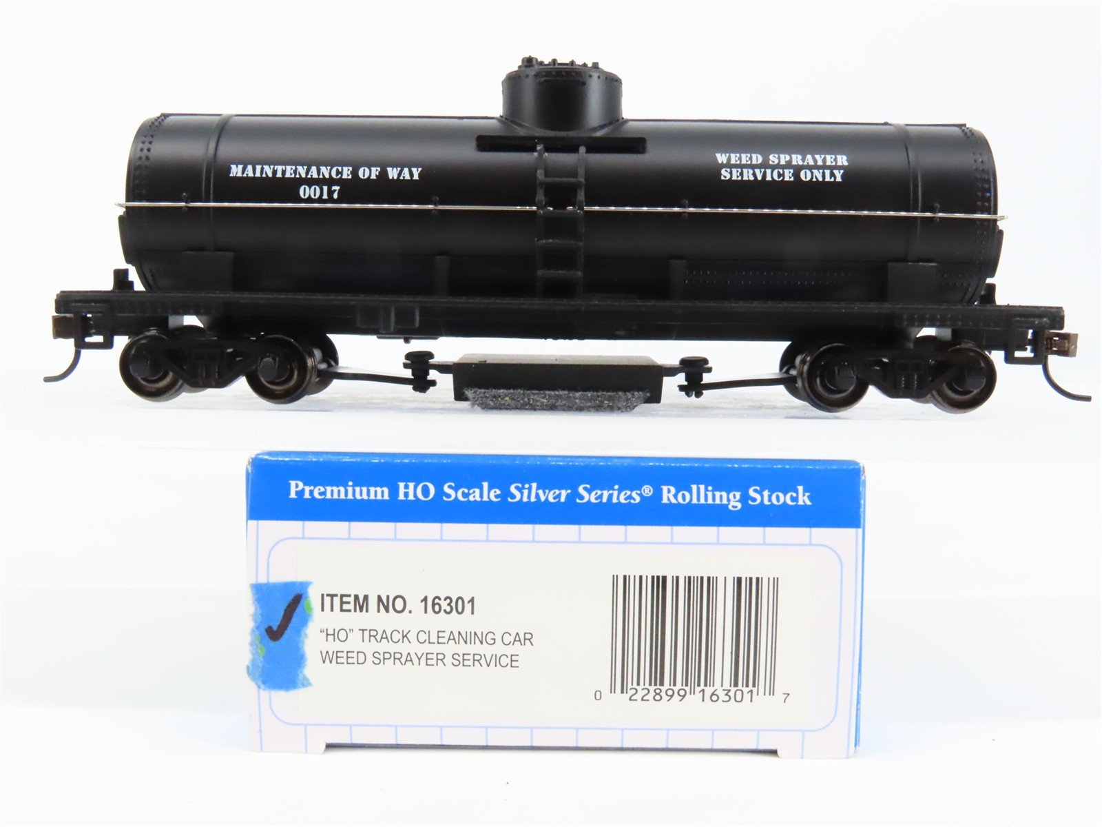 HO Scale Bachmann 16301 MOW Weed Sprayer Service Track Cleaning Tank Car #0017