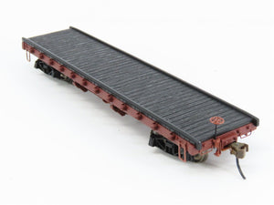 HO Scale Bachmann 18332 Unlettered Flat Car w/ Log Load