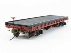 HO Scale Bachmann 18332 Unlettered Flat Car w/ Log Load