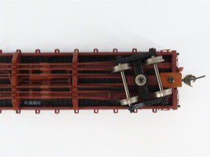 HO Scale Bachmann 18332 Unlettered Flat Car w/ Log Load