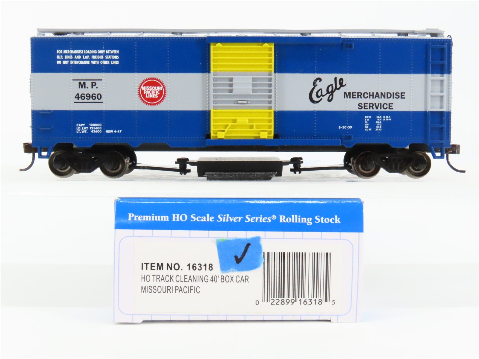 HO Bachmann 16318 MP Missouri Pacific Eagle Track Cleaning 40' Box Car #46960