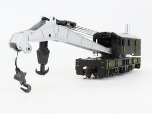 HO Scale Bachmann Silver Series 16149 Unlettered 250-Ton Crane Car & Boom Tender