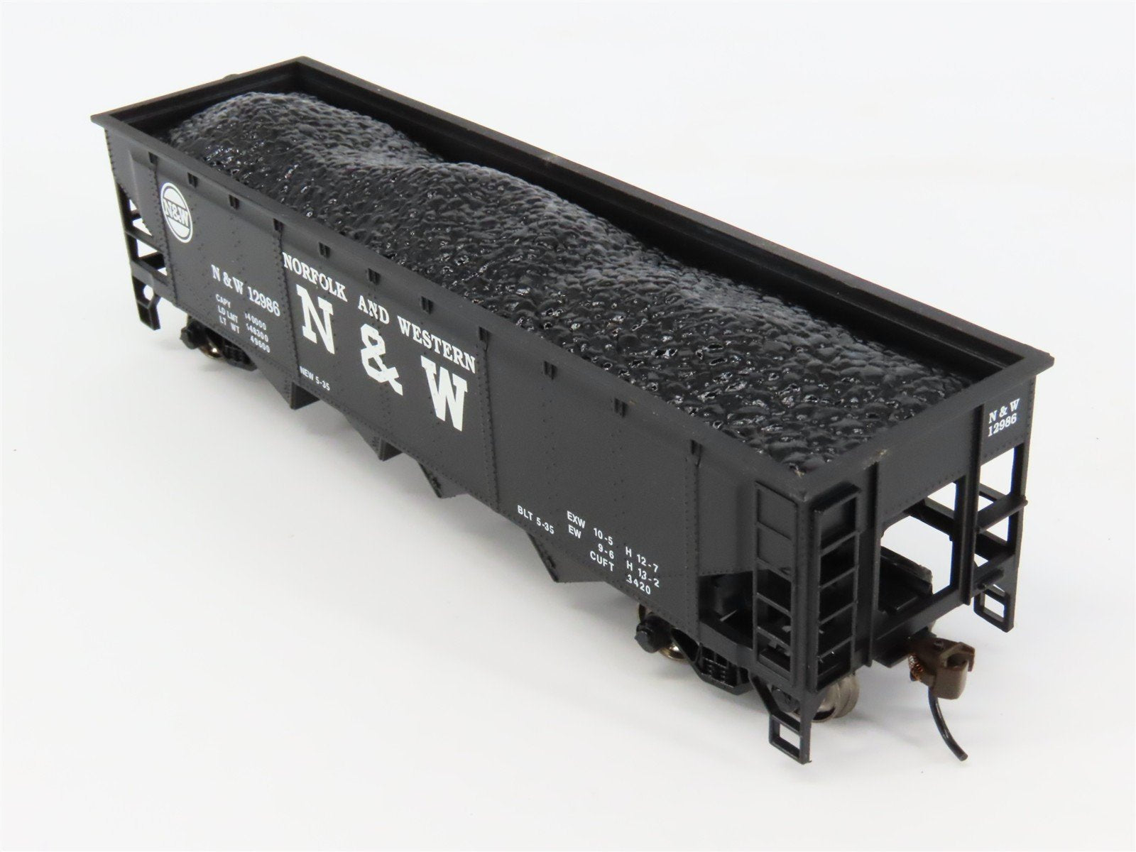 HO Scale Bachmann 17607 N&W Norfolk & Western Railroad 40' 4-Bay Hopper #12986