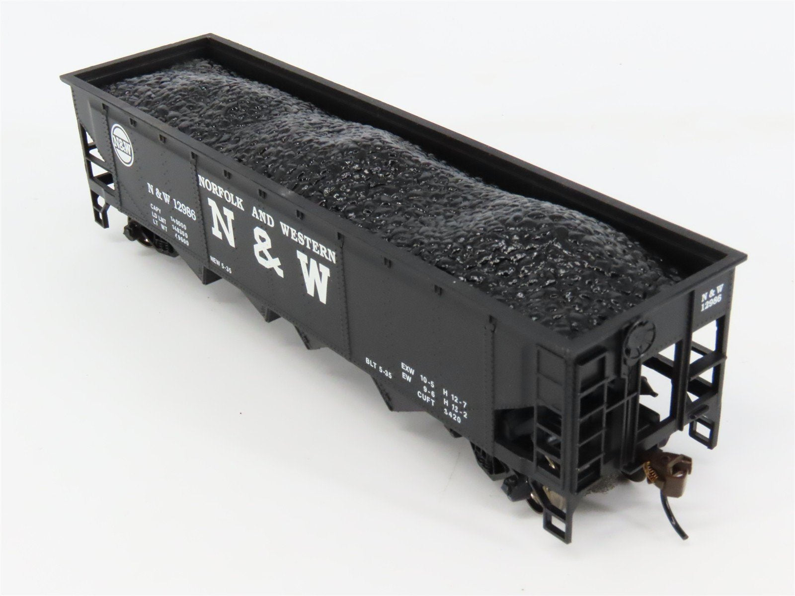 HO Scale Bachmann 17607 N&W Norfolk & Western Railroad 40' 4-Bay Hopper #12986