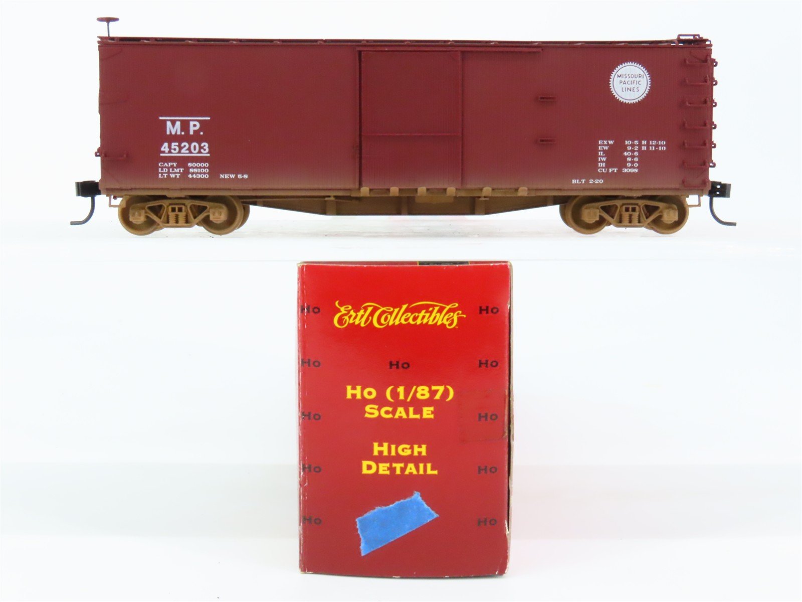 HO Scale Ertl 4373 MP Missouri Pacific Railroad 50' Single Door Box Car #45203