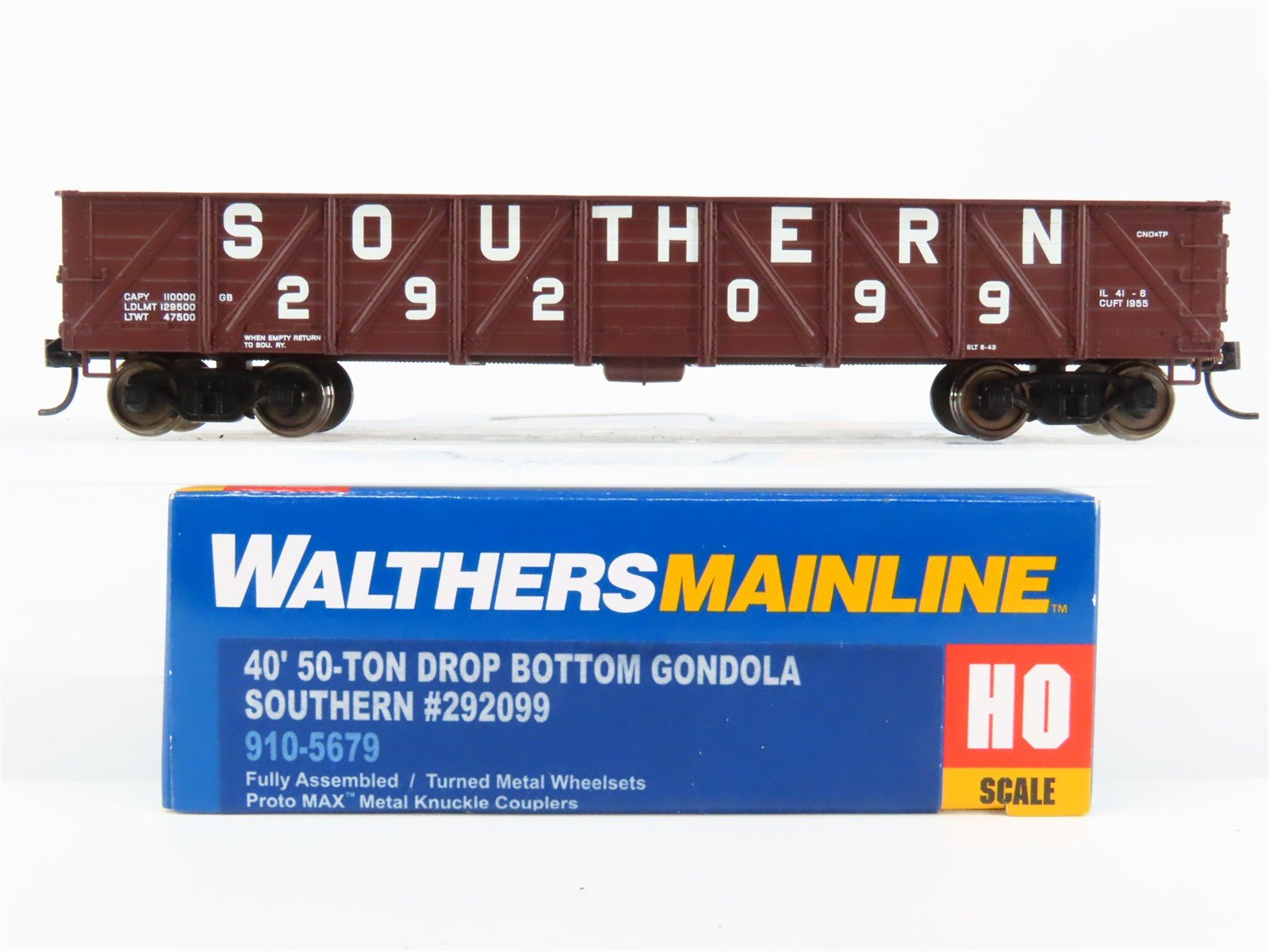 HO Scale Walthers Mainline 910-5679 SOU Southern Railway 40' Gondola #292099