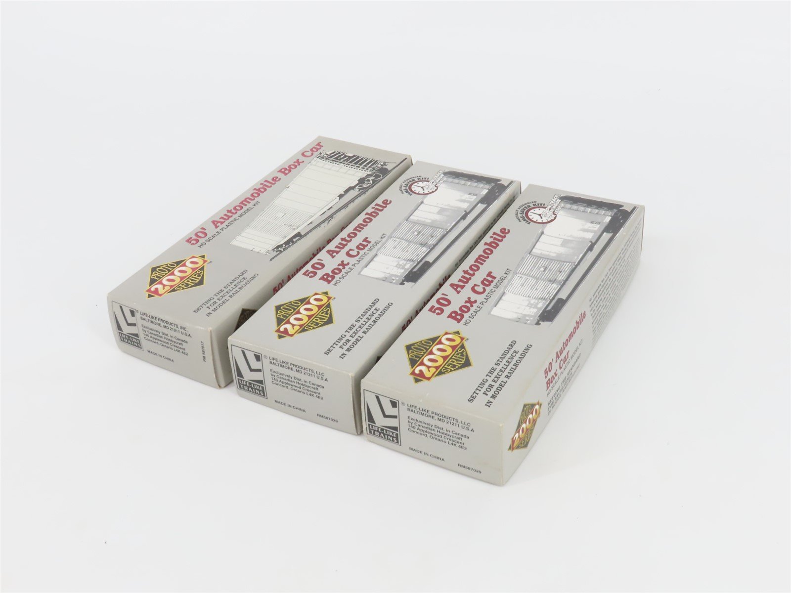 LOT of 3 HO Scale PROTO 2000 Kits KCS/SOU Railroad 50' Automobile Box Cars