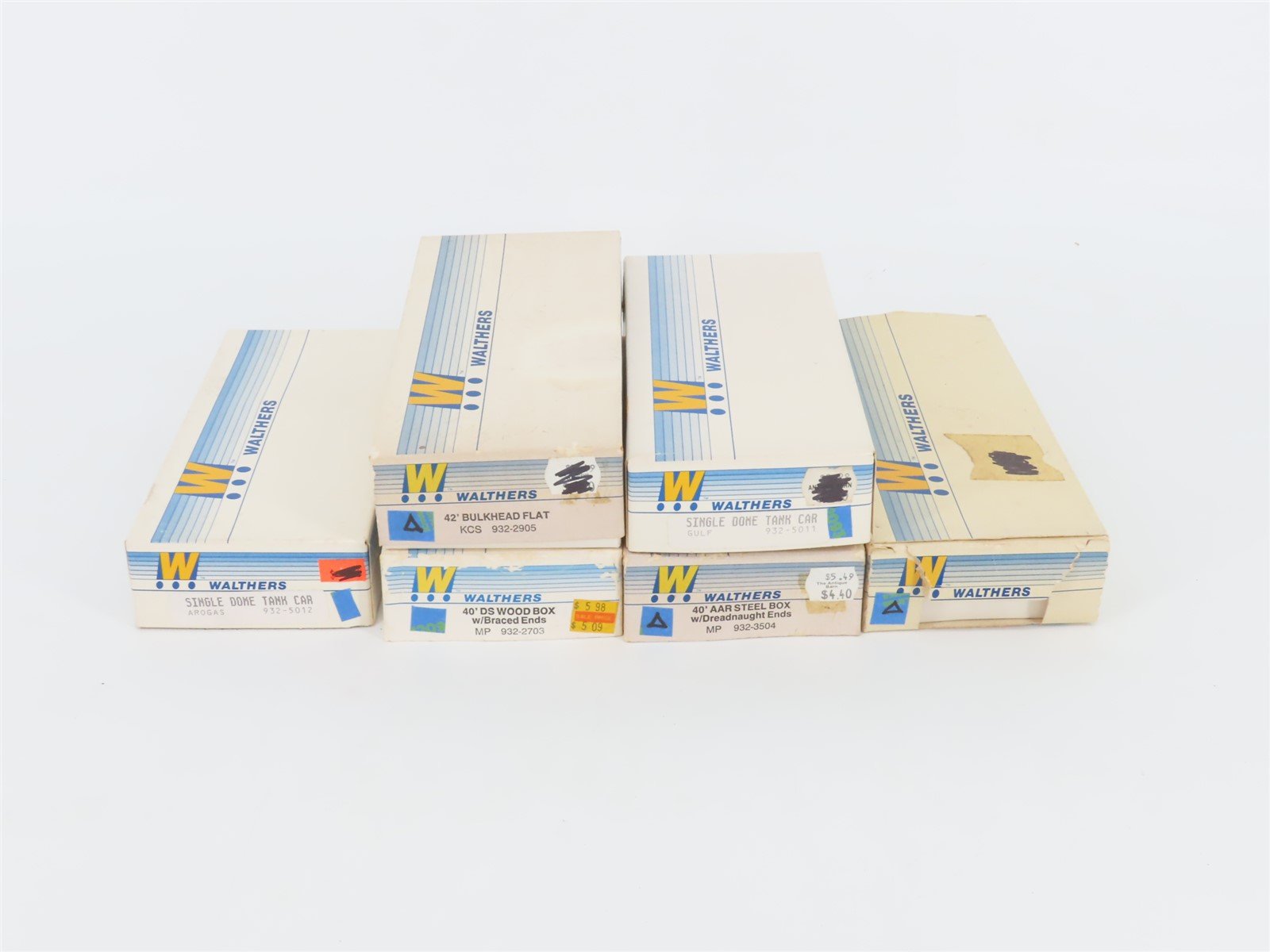 LOT of 6 HO Scale Walthers Kits MILW/KCS/GRCX/MP/AROX Assorted Freight Cars