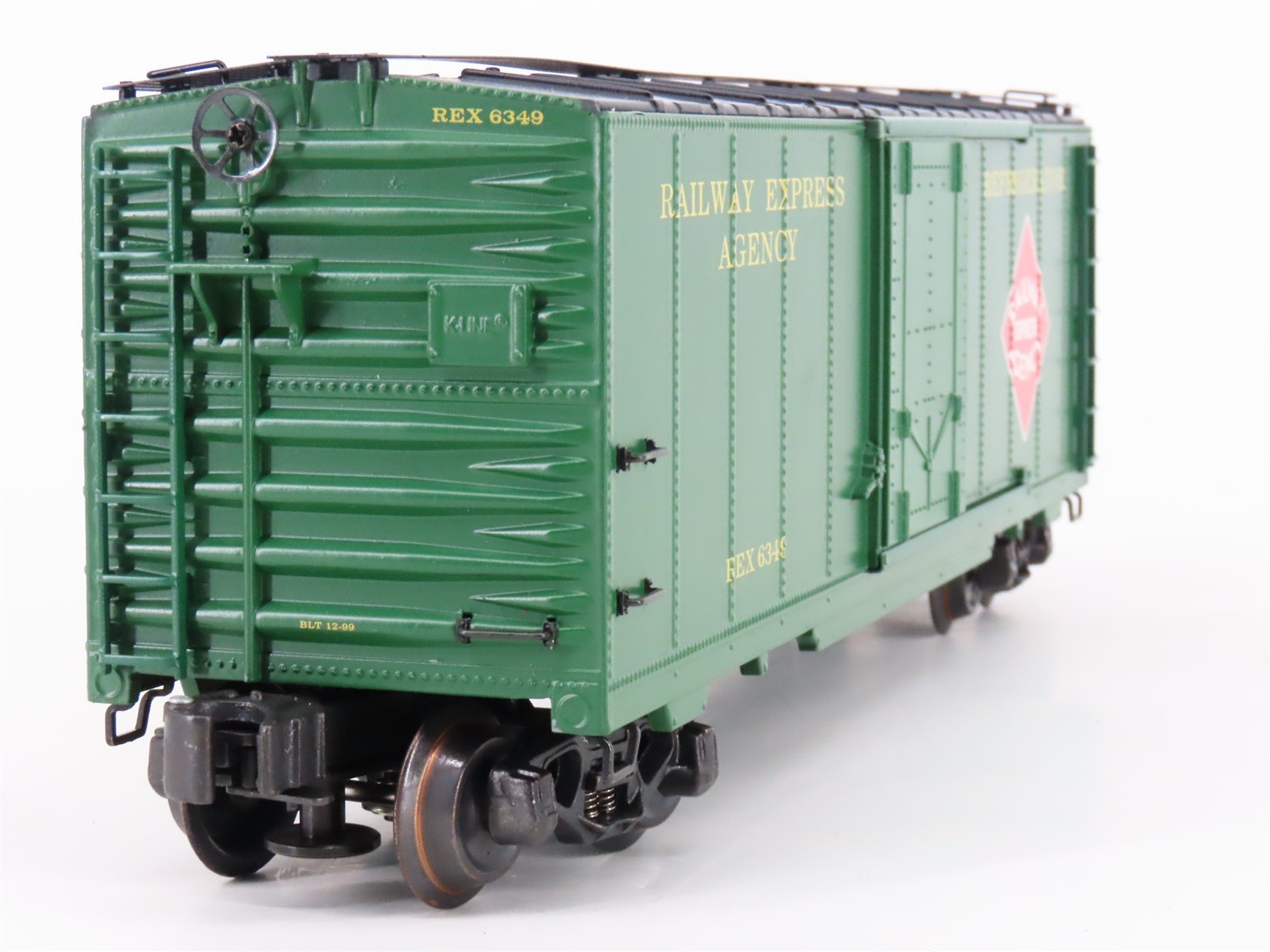 O Gauge 3-Rail K-Line K756-1991 Die-Cast REX Railway Express Agency Reefer #6349