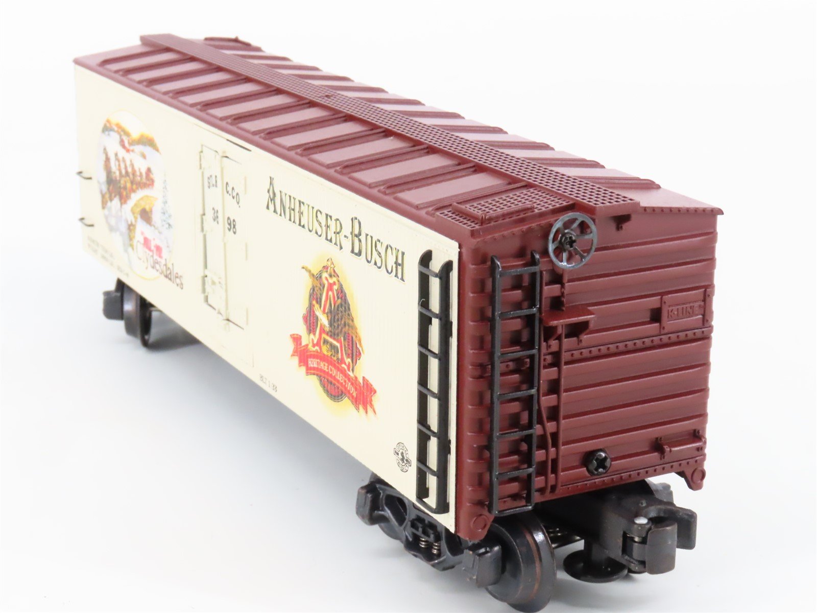 O Gauge 3-Rail K-Line K642-5609 STLRCCO Anheuser-Busch Wood Sided Reefer #3698