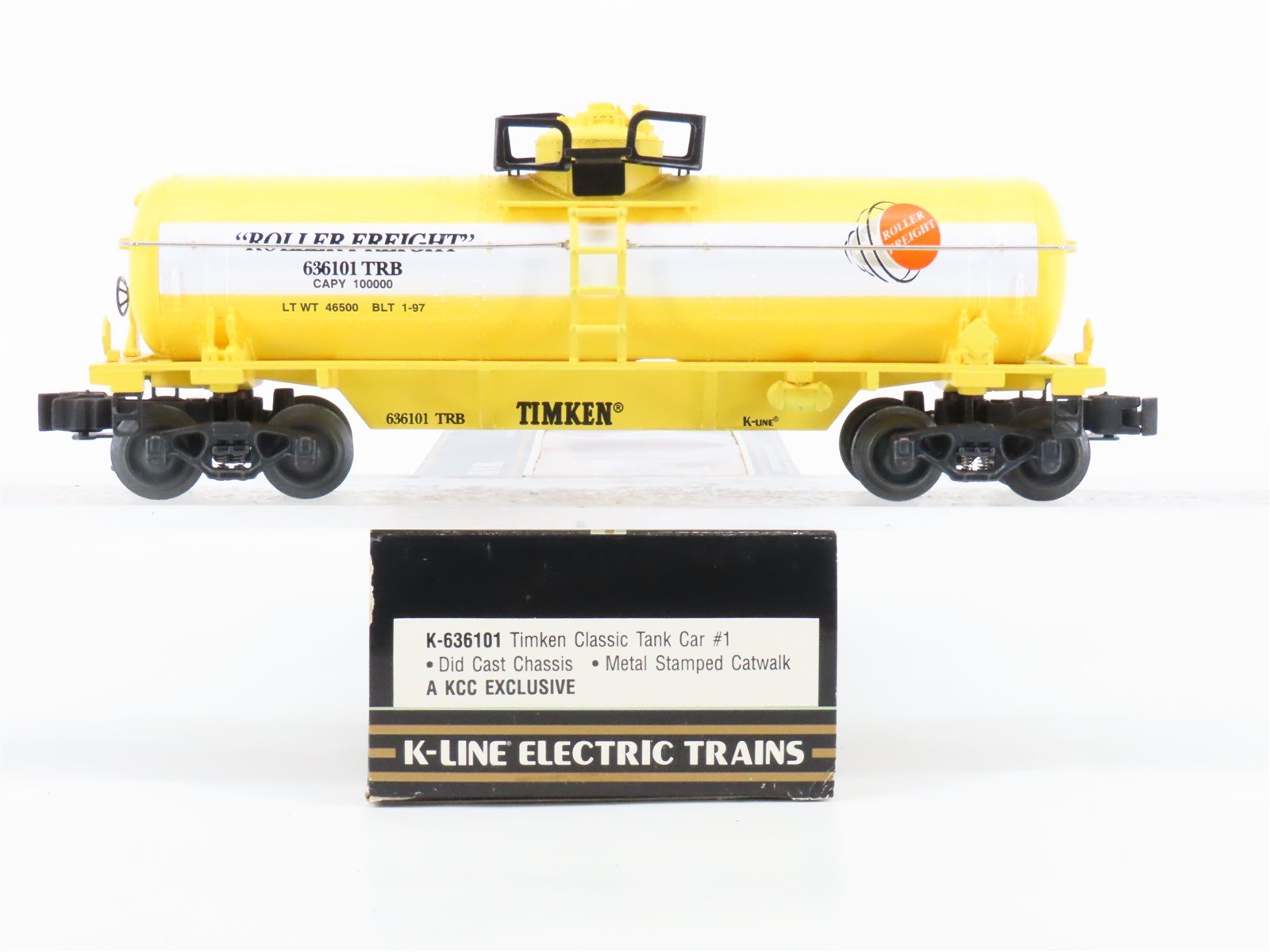 O Gauge 3-Rail K-Line K-636101 Die-Cast TRB Timken Classic Tank Car #636101