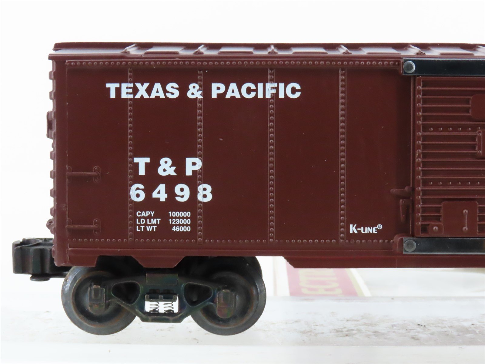 O Gauge 3-Rail K-Line K-6498 T&P Texas & Pacific Single Door Box Car #6498