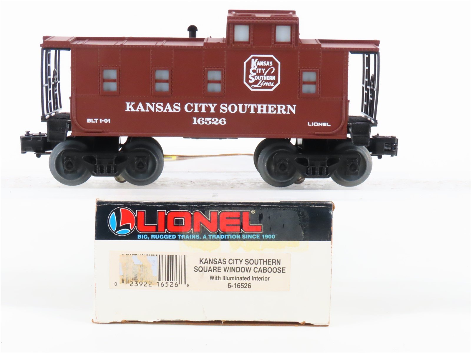 O Gauge 3-Rail Lionel 6-16526 KCS Kansas City Southern Railroad Caboose #16526