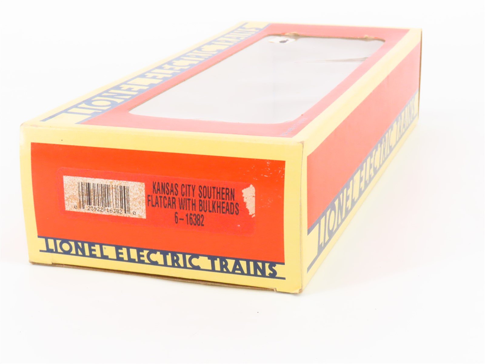 O Gauge 3-Rail Lionel 6-16382 KCS Kansas City Southern Bulkhead Flat Car #16382