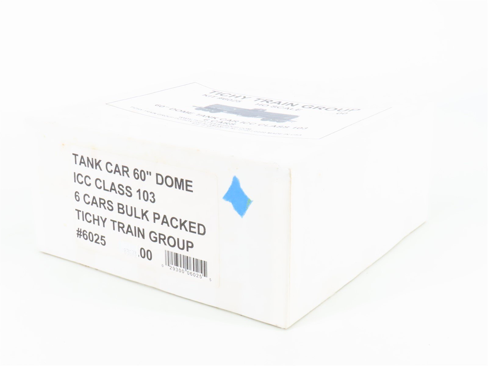HO Scale Tichy Train Group Kit #6025 Unpainted Single Dome Tank Cars 6-Pack