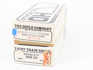LOT- 2 HO Tichy Train Group & The Gould Company Kits Wrecking Crane & Boom Car