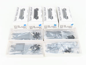 LOT of 4 HO Scale Tichy Train Group Kits #4021 Unpainted 40' Flat Cars