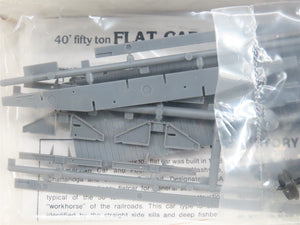 LOT of 4 HO Scale Tichy Train Group Kits #4021 Unpainted 40' Flat Cars