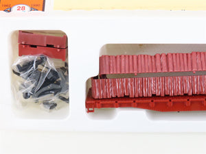 LOT- 3 HO Con-Cor Kits #0001-009200 Undecorated 54' Flat Cars w/ Pulpwood Loads