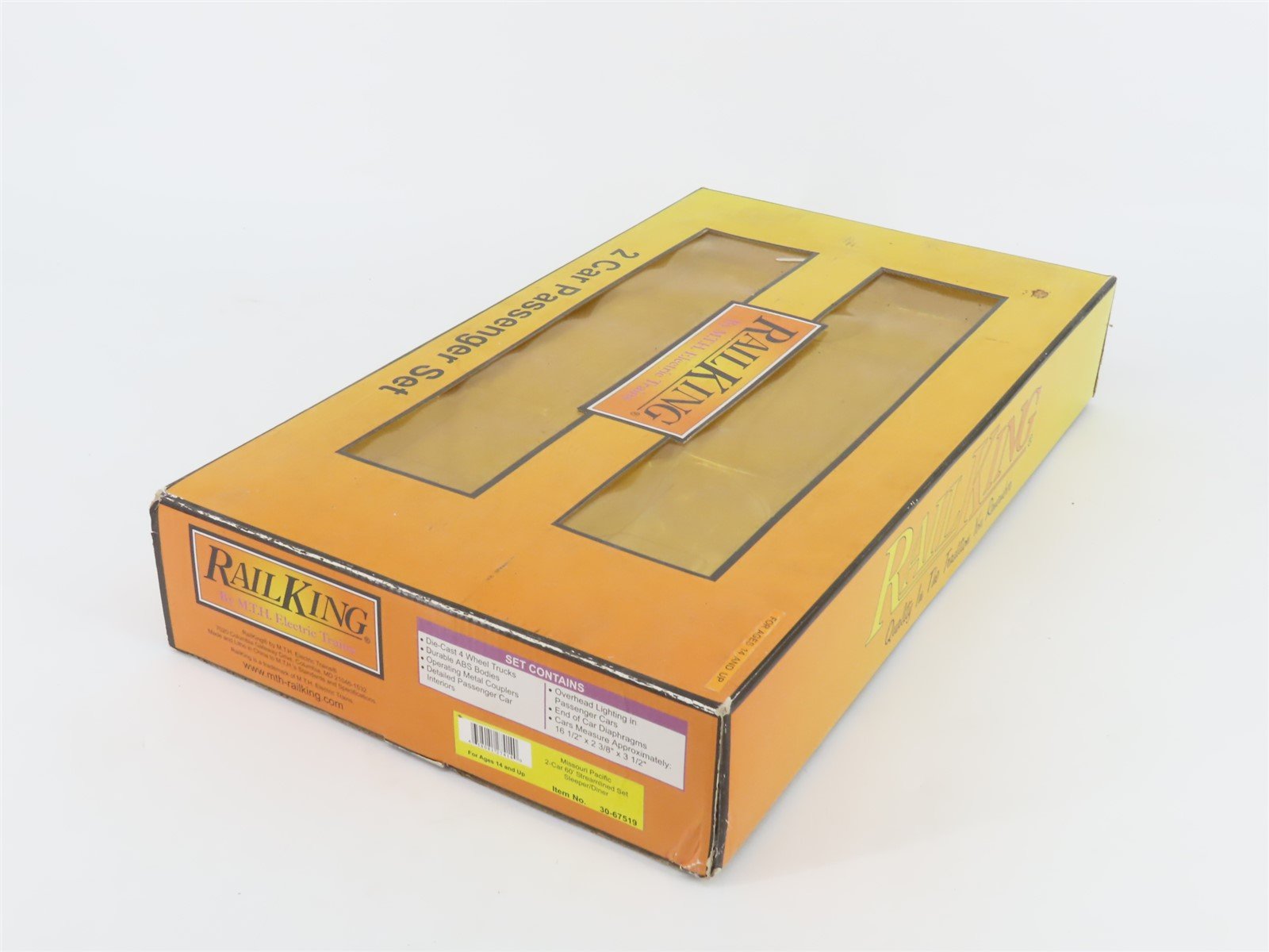 O 3-Rail MTH 30-67519 MP Missouri Pacific Sleeper/Diner Passenger 2-Car Set