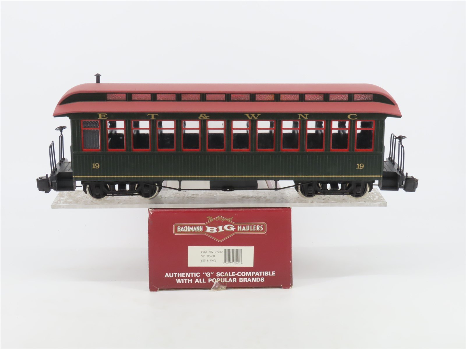 G Scale Bachmann Big Haulers 97220 ET&WC Railroad Coach Passenger Car #19