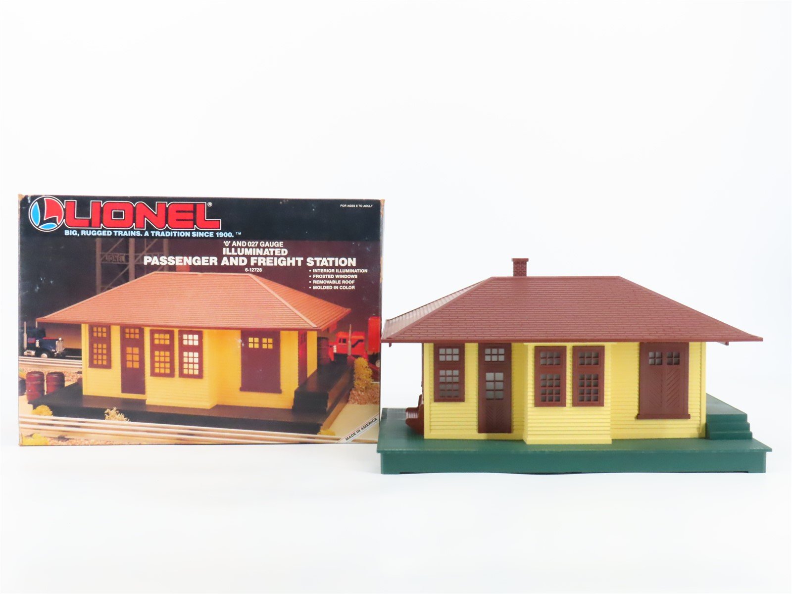 O/O27 Scale Lionel 6-12728 Illuminated Passenger & Freight Station