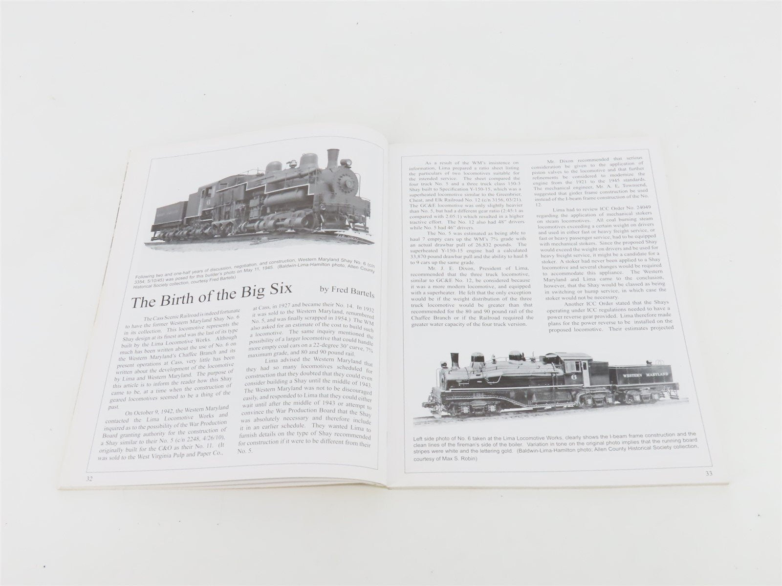 Western Maryland Railway Shay #6 by Gerald M. Futej & Max S. Robin Â©2010