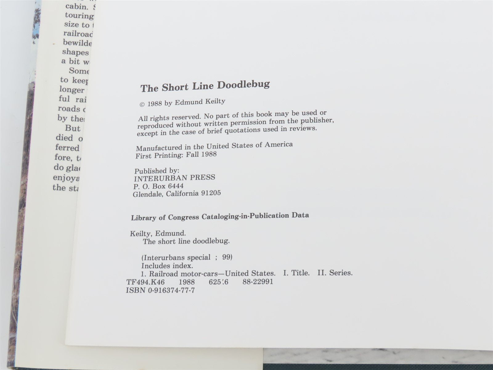 The Short Line Doodlebug, Galloping Geese, & Railcritters by Edmund Kelly Â©1988