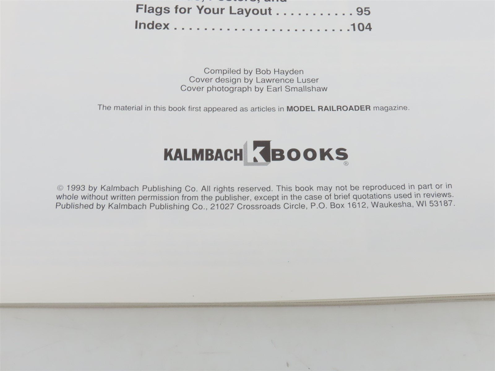 Model Railroader Detailing Tips & Techniques #35 by Bob Hayden Â©1993