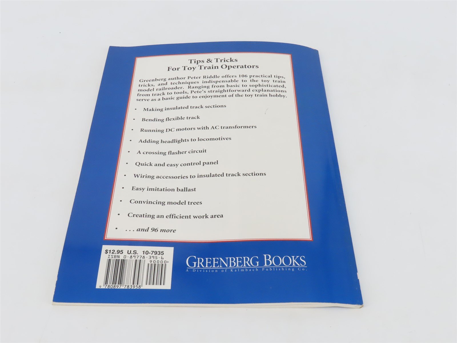Tips & Tricks for Toy Train Operations by Peter H. Riddle Â©1994