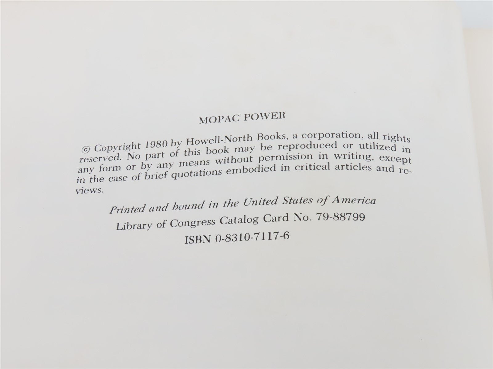 MoPac Power Missouri Pacific Locos & Trains 1905-1955 by Joe G. Collias Â©1980