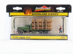 HO Scale Woodland Scenics AS5553 Tim Burr Logging Truck and Figure