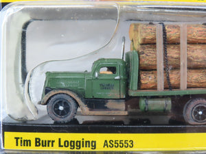 HO Scale Woodland Scenics AS5553 Tim Burr Logging Truck and Figure