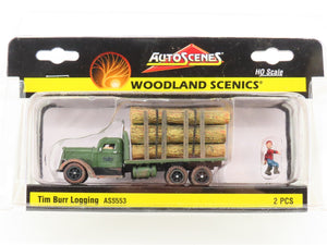 HO Scale Woodland Scenics AS5553 Tim Burr Logging Truck and Figure