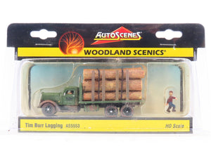 HO Scale Woodland Scenics AS5553 Tim Burr Logging Truck and Figure