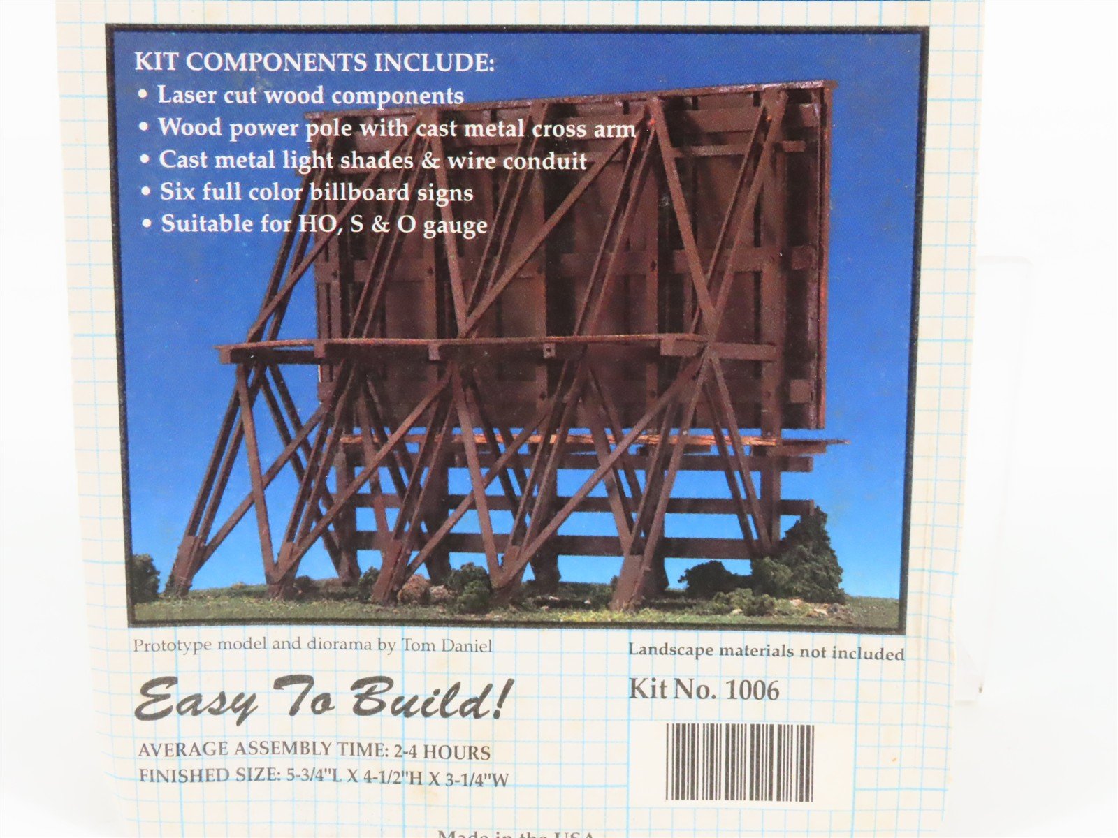 HO Scale Model Expo Model Railways 1006 Big Billboard Wood Kit